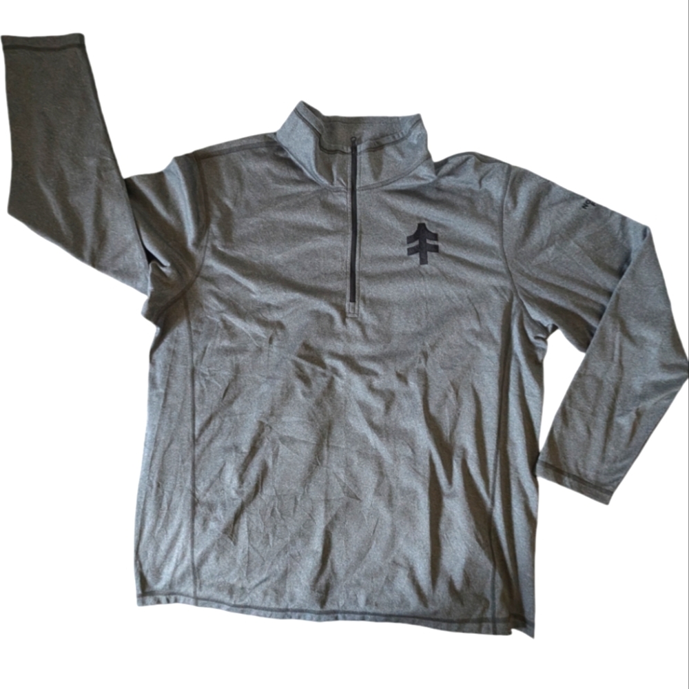 Men's North Face Quarter Zip Shirt XXL Gray Long Sleeve